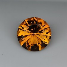 Precision Cut, 2.18 ct Natural Citrine, 9 MM Round Cut Citrine, Gemstone