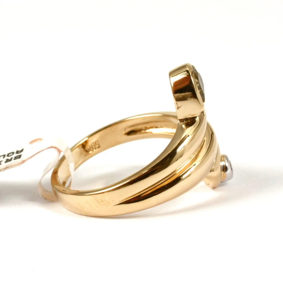 Ring in 585 Gold 14 Karat mit Aquamarin und Brillant 0,05 ct.w.si - Bild 2 von 3