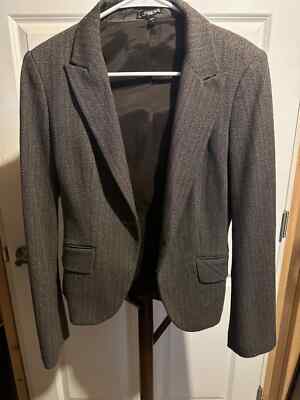 Express Design Studio Grey One Button Long Sleeve Blazer Women s Size 6! QUALITY