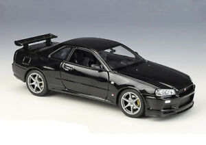 1 24 Welly Nissan Skyline Gtr R34 Diecast Model Car New Ebay