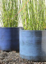 LIGHT BLUE Mid Century Modern XL GAINEY Planter Architectural Pottery Eames 50s