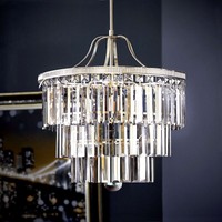 Dorma Fitzgerald Crystal Glass Jewelled Droplet Ceiling Light Fitting Chandelier Dorma Fitzgerald Crystal Glass Jewelled Droplet Ceiling Light Fitting Chandelier