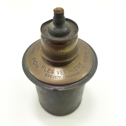 Base For Lamp XIX Century In Brass And Brass Cleaning Kit