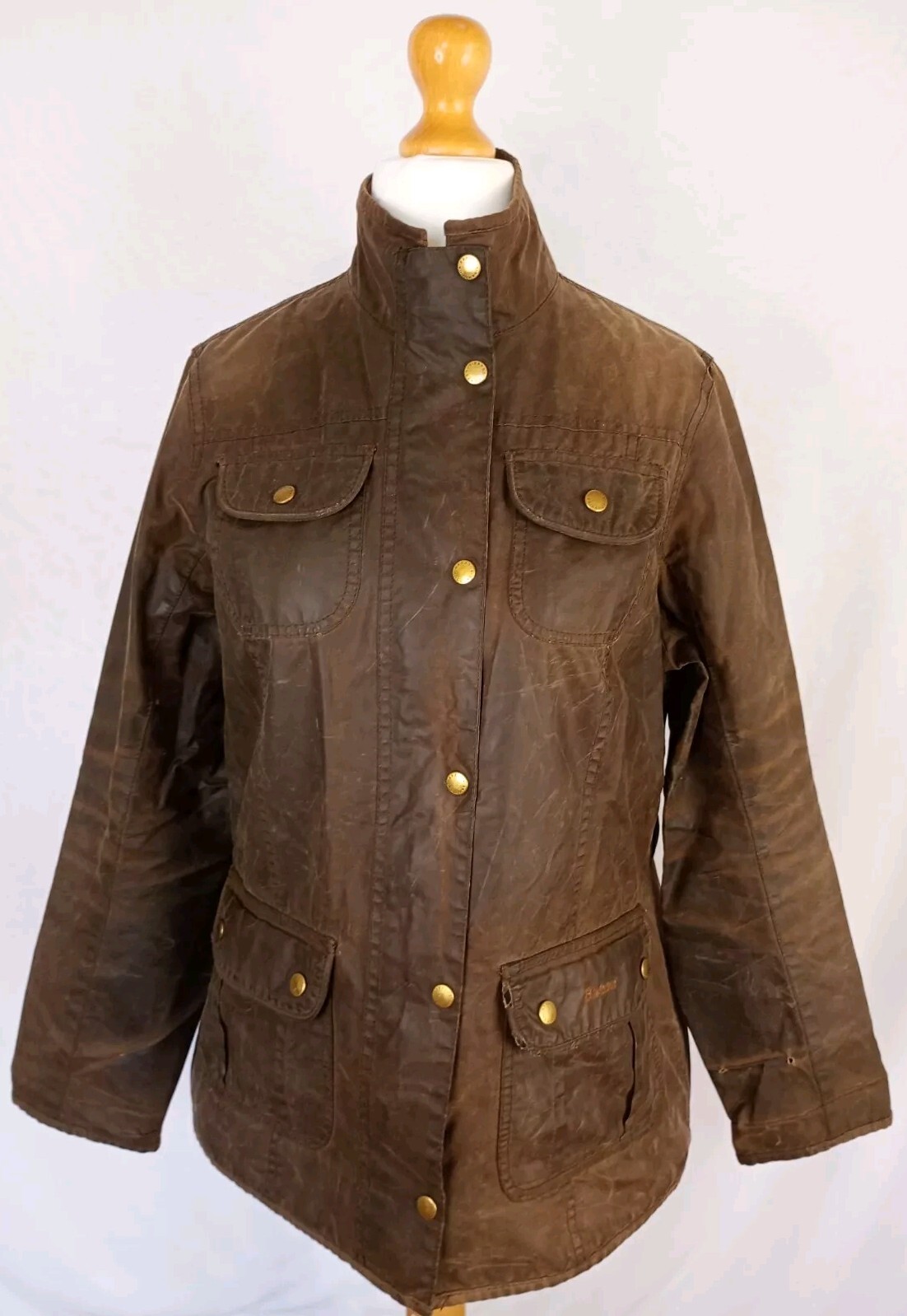 BARBOUR KATE LIBERTY PRINT WAXED COTTON JACKET WOMENS SIZE 16 AUTHENTIC