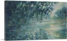 ARTCANVAS Morning on the Seine Canvas Art Print by Claude Monet