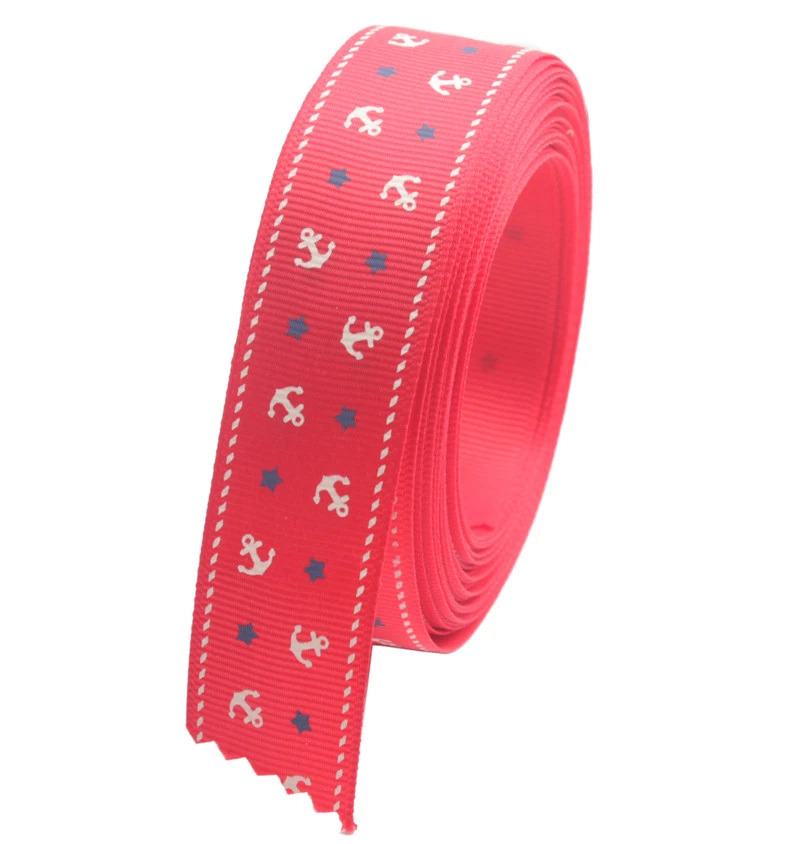10 Meters Of 25mm Anchor Star Printing Craft Satin Ribbon - Image 3 of 4
