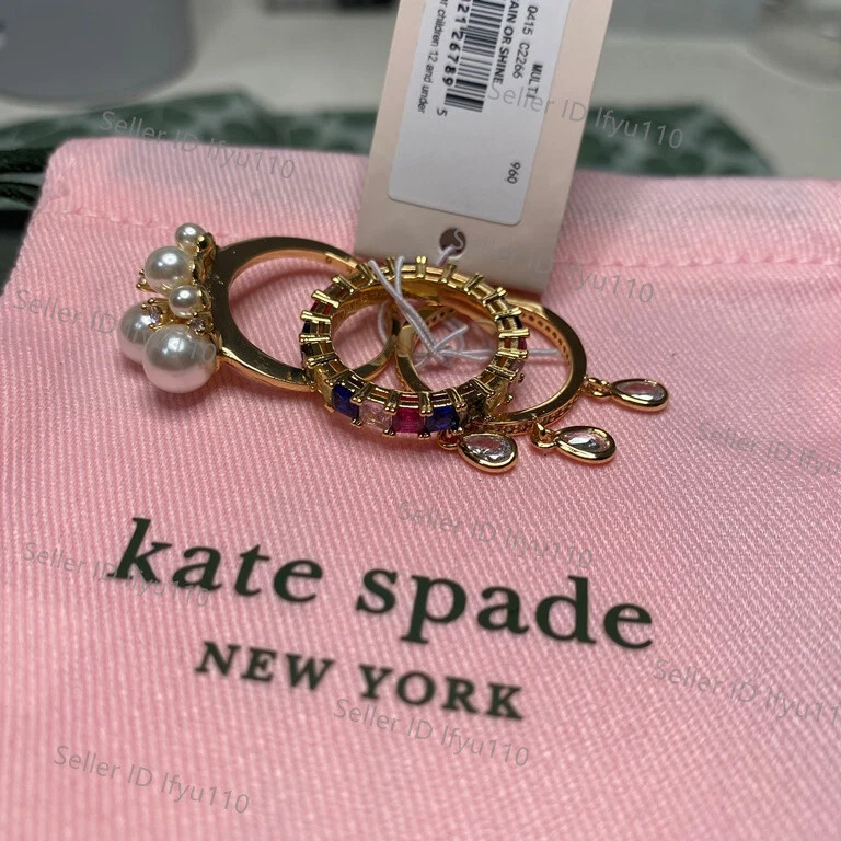 NWT Kate Spade Rain Or Shine Stacking Ring Set Size7 8 6 eBay