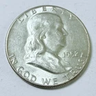 1952 Franklin Half Dollar - 90% Silver - Circulated Coin #6635