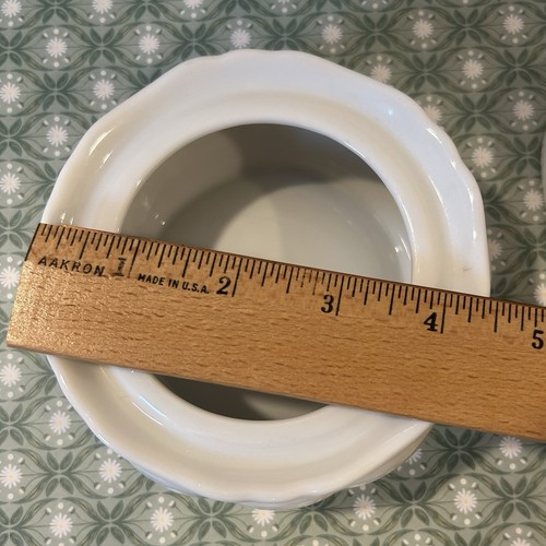 Vintage White Porcelain Lidded Trinket Box Candy Dish Sugar Bowl 4" 1980’s - Picture 19 of 19