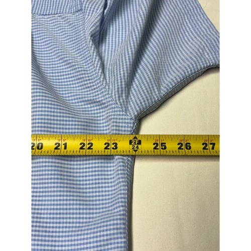 Royal Robbins Mens XL Blue Gingham Checkered Short Sleeve Button Up Shirt - Picture 9 of 9