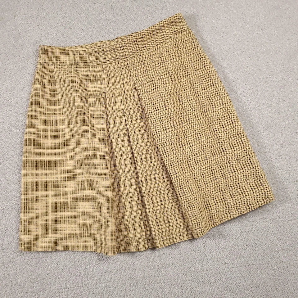 Evan-Picone Skirt Womens 8P Plaid Pleated A-Line Lined Petite Classic Career - Image 2 of 4