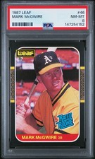 1987 Leaf 46 Mark Mcgwire Psa 8