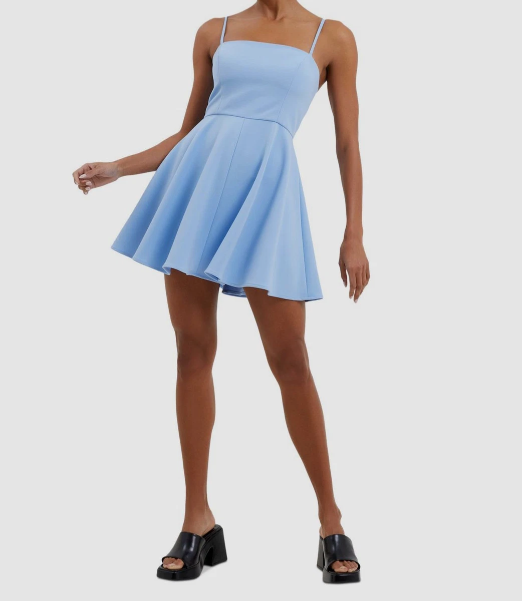 princess polly baby blue dress French Connection Women's Whisper Straight Neck Mini Dress - Blue - Size 2 main image 0