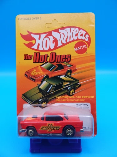 Vintage MATTEL HOT WHEELS 55 CHEVY No. 5179 THE HOT ONES Unpunched D1