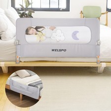 Best welspo Folding Toddler Bed Rails Baby Rail Guard, Height Adjustable and