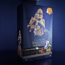 Hot Toys   Star Wars Clone Trooper Gold Chrome Version 1 6 Scale Figure MMS735
