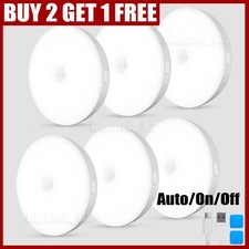 Motion Sensor Lights Indoor, USB Rechargeable LED Night Light  Auto/On/Off Modes