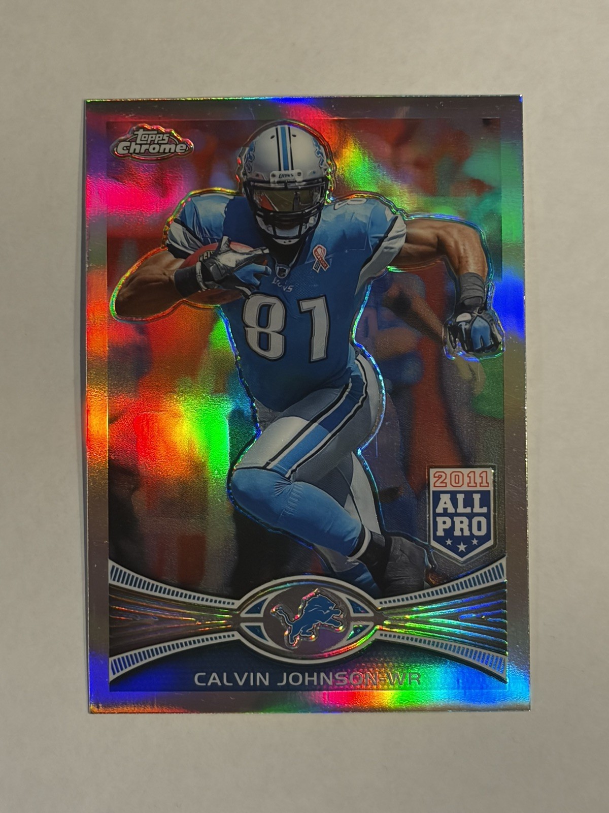 2012 Topps Chrome Refractors #115 Calvin Johnson Detroit Lions