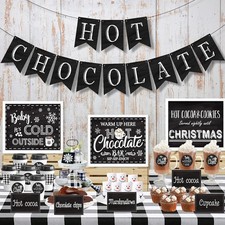 Hot Chocolate Bar Decorations Kit Christmas Hot Cocoa Bar Supplies Hot Chocolate