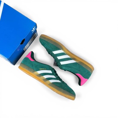Adidas Gazelle Indoor Collegiate Green Lucid Pink (Damen) EU 422/3