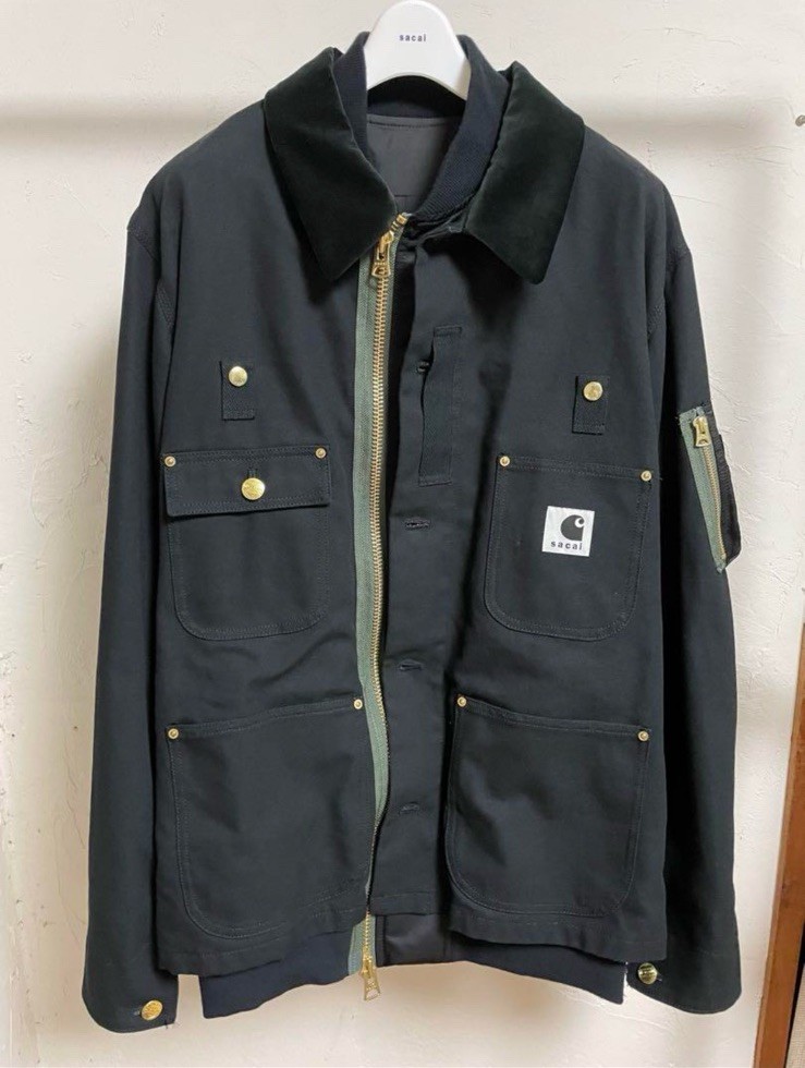 【希少】Carhartt × sacai Canvas × MA-1 Jacket Michigan Carhartt WIP x sacai Canvas x MA-1 Jacket Michigan Black M
