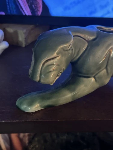 Vintage MCM Green Panther Planter In Very Nice Condition Jaguar McCoy 1950s