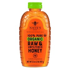 100 Pure Raw Organic Honey - 32oz Gluten-Free Squeeze Bottle by Nature Nate's