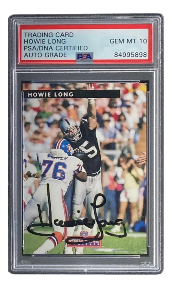 Howie Long Signed Raiders 1992 Pro Line Profiles Trading Card PSA/DNA Gem MT 10 - Image 4 of 4