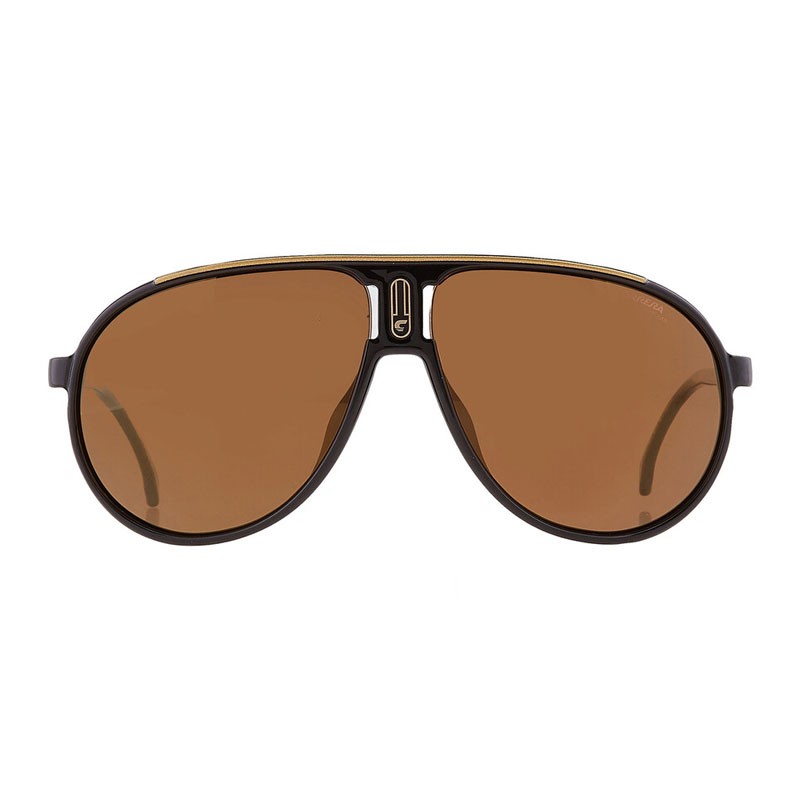 NWT Carrera CHAMPION65 Gold B Aviator 62mm Sunglasses Carrera Unisex Sunglasses Black Gold Aviator Full Rim Frame  main image 2