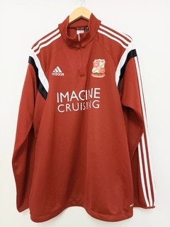 Swindon Town Adidas Training Top Size XL Zip Funnel Neck Long Sleeved