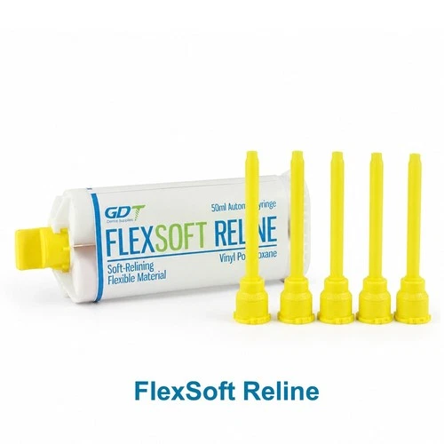 Dental Flexsoft Reline Soft Relining Material Denture Reline Vinyl Automix 50ml