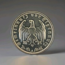 1934 German 1 Reichsmark Coin Gift Nazi Memorabilia Currency WW2 Money Item Good