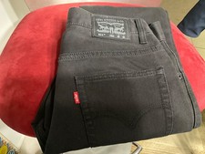 Levis Pants Boys 16 Regular 28x28 Black 511 Corduroy Skinny Fit NWT