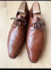 YANKO Brown Leather Oxford Lace-Up Pointed Toe Men's Dress Shoes Size 9.5 US — photo 5