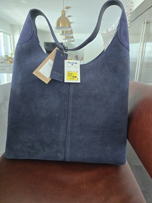 Margot New York Suede Leather Shoulder Bag NWT Midnight/Navy Color