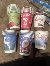 Lot Of 25 Assorted Christmas Cups
