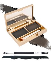 Eyebrow Powder for Women,Dark Gray Brown Eye Brow Tinting Kit Waterproof