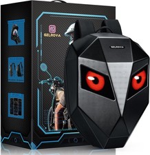 Knight Motorcycle Backpack with LED Eyes, Waterproof Hard Case Motorbike Bag,...