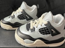 Size 4C- Jordan 4 Retro (TD)FZ8584-070 Pure Platinum /Metallic Gold /Black /Sail