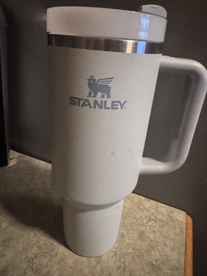 Stanley White Insulated Tumbler- Drink Through Lid- pre owned 