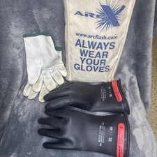 Honeywell Salisbury Rubber Linemen's Electrical Gloves Size 9- Black ( 1 Pair )