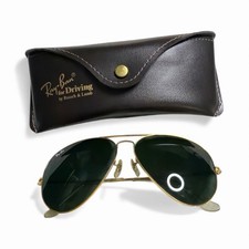 VINTAGE B L RAY BAN 62-14 OUTDOORSMAN AVIATOR SUNGLASSES