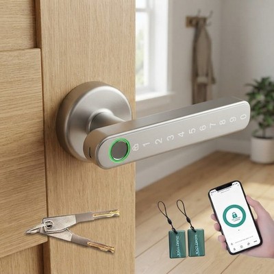 Hochsicherheits-Smart-Türschloss: Zinklegierung, 5-in-1-Zugang für ultimativen Schutz