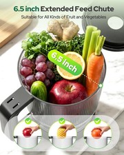 100 oz Cold Press Slow Juicer Machine 6.5" Extra Wide Chute 3-in-1 Smart Touch