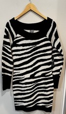 Soho New York and Company Street Long Sleeve Sweater Dress Black/White Size XS