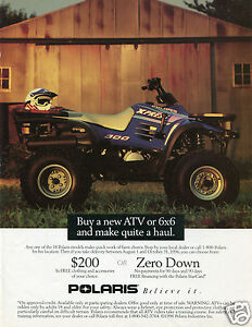 1996 Print Ad Of Polaris Xpress 300 Quad Atv Four Wheeler Ebay