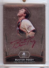 2012 BOWMAN PLATINUM BUSTER POSEY PURELY PLATINUM RED AUTO 1/1!!