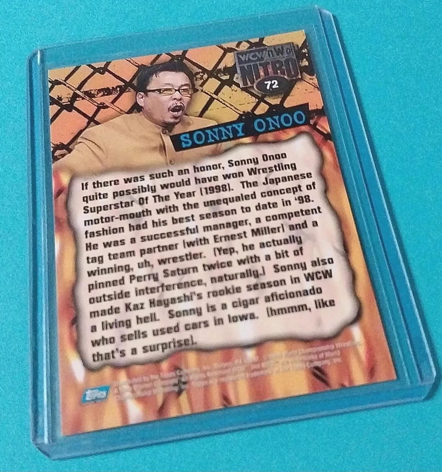 1999 Topps Nitro WCW NWO Personalities Sunny Onoo Vintage #72 - Image 2 of 2