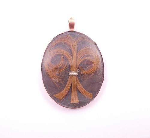 Medallo de luto georgiano oro 9 quilates XL raro - Imagen 6 de 6