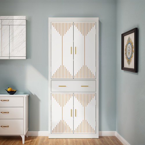 Kitchen Buffet 6 Door Pantry Storage Cabinet Adjustable Shelve Cupboard w/Drawer - Picture 10 of 10